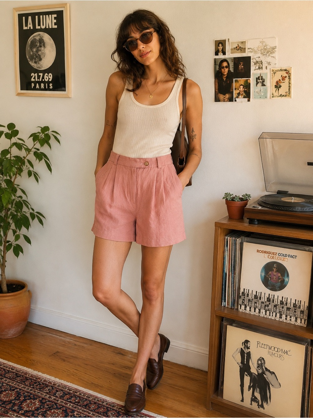 Brooks Brothers Light Pink Linen Blend Shorts